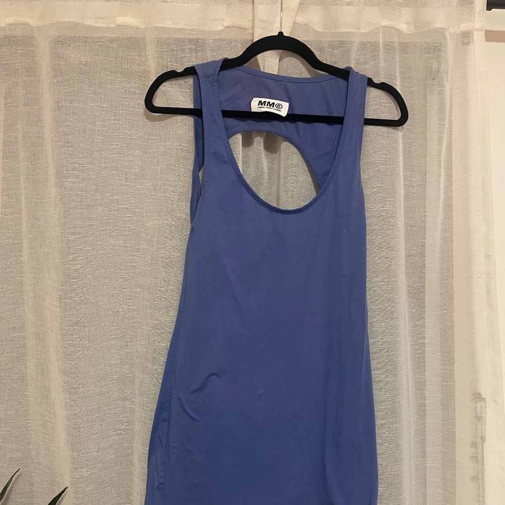 Blue form fitting dress
